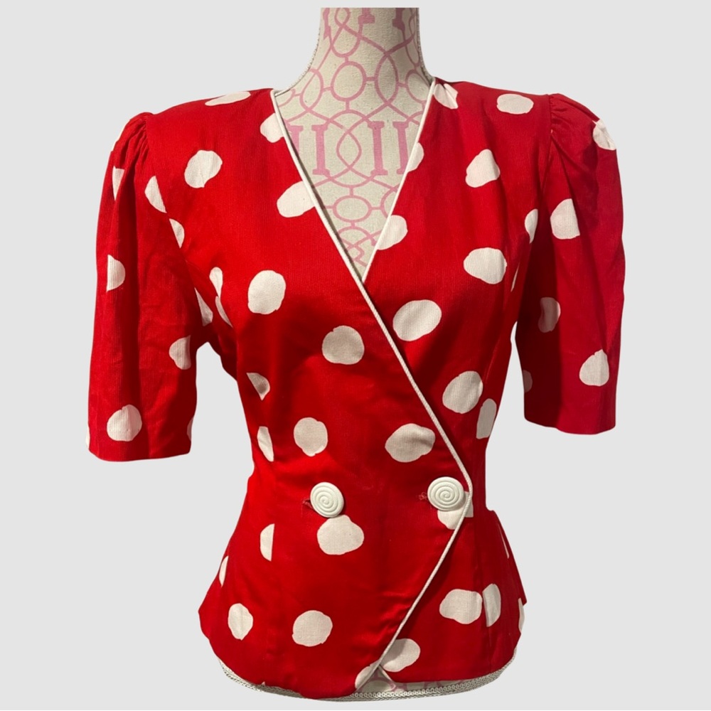 Vintage polka dot top sz12